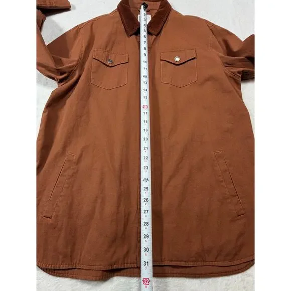 KATIN Canvas Utility Shirt Jacket Rustic Orange SZ XL